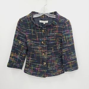 TRINA TURK Bright Knit Cropped Blazer, Size 4
